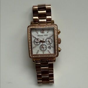 Michael Kors Rose Gold & Crystal Chunky Women's Watch